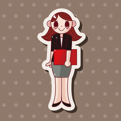 Office workers theme elements