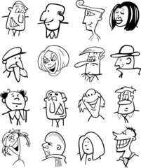 cartoon people characters faces