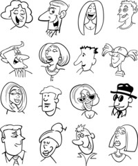 cartoon people characters faces