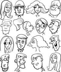 cartoon people characters faces