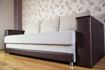 modern sofa in an interior room view