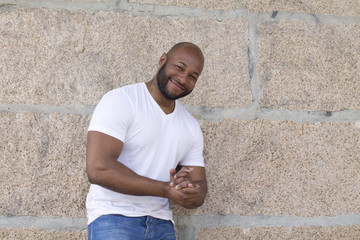 Fototapeta premium black man smiling