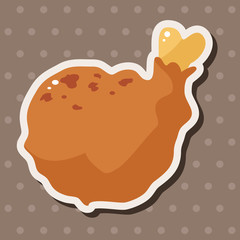 Fried foods theme chicken elements