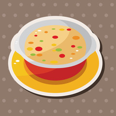 Corn chowder soup theme elements