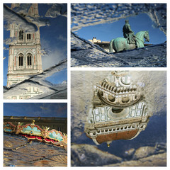 wonderful reflection of florentine landmarks collage