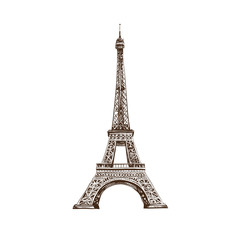 Fototapeta na wymiar Eiffel Tower, Paris. France. Vector illustration