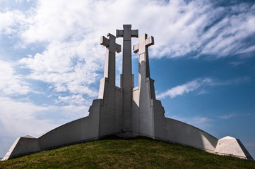 Three Crosses Monument on the Bleak Hill in Vilnius