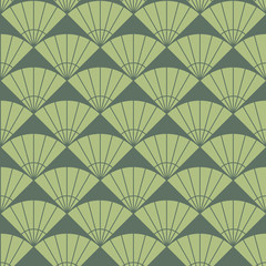 Simple fan pattern. Based on Traditional Japanese Embroidery. Ab