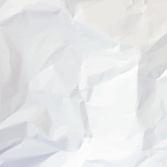 Texture of white crumpled paper background