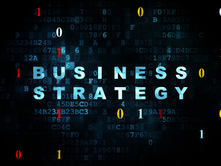 Finance concept: Business Strategy on Digital background