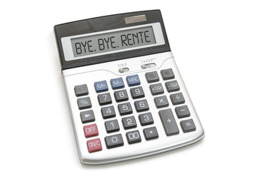 bye bye rente