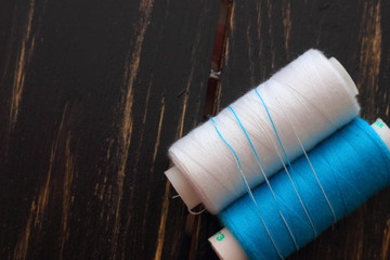 two spools of thread