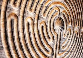 wooden maze