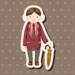 boy man cartoon theme elements