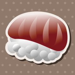 Japanese food sushi theme elements