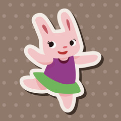 animal rabbit cartoon theme elements