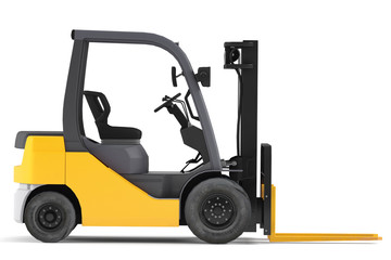 Forklift isolated