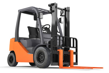 Forklift isolated