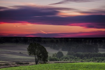 zachód słońca na Warmii © Janusz Lipiński
