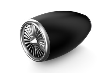 black jet engine