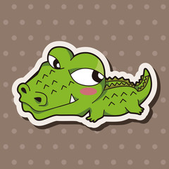animal crocodile cartoon theme elements