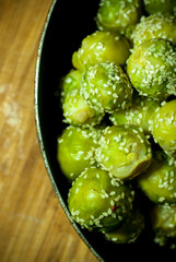 Brussels sprouts with sesame seeds