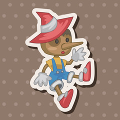 Obraz premium Pinocchio theme elements