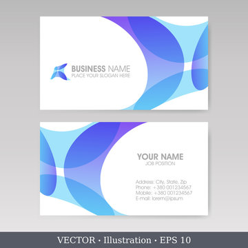 Business Card Set. Vector illustration
