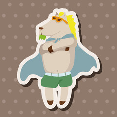 animal dog summer cartoon theme elements