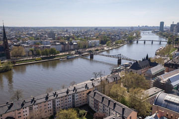 Obraz premium frankfurt am main germany with the main river