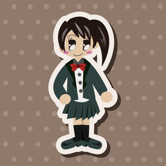 student cartoon theme elements