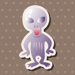 Space alien theme elements