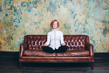 business woman relax