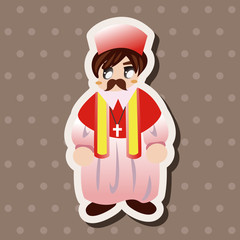 Medieval character cartoon theme elements