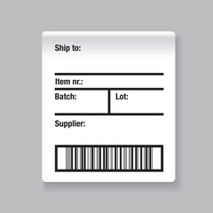 Barcode label shipping vector