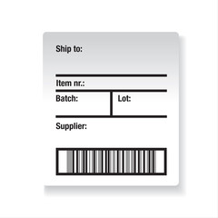 Barcode label shipping vector