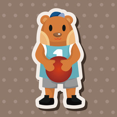 bear cartoon theme elements