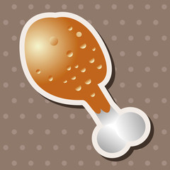 Fried foods theme chicken elements