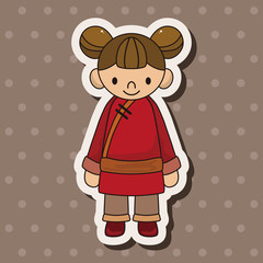 Chinese people theme elements