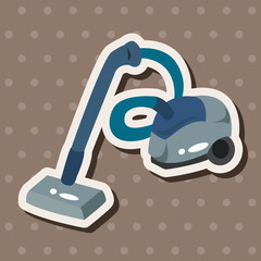 Home appliances theme vacuum cleaner elements
