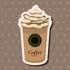 ice floating coffee theme elements