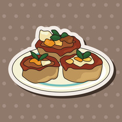 Italian food theme elements