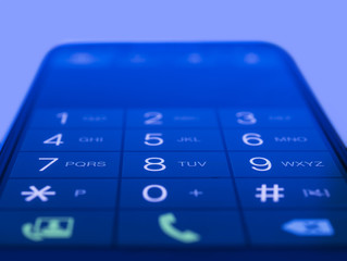 Touchscreen dialing pad