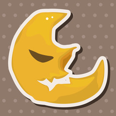 Halloween moon theme elements