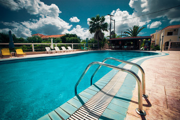 Swimming pool with stair