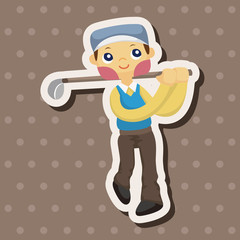 golf equipment theme elements