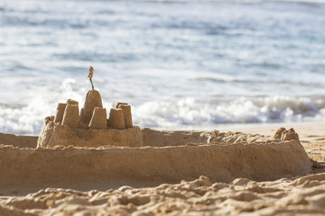 Sand Castle on Beach