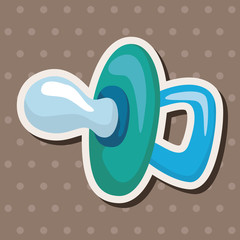 Baby pacifiers theme elements