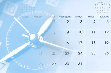 Fototapeta premium Clock and calendar