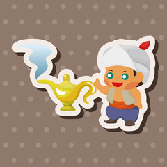 Naklejka premium fairytale Aladdin story theme elements